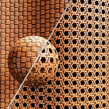 Bamboo Rattan Cane Material Bundle 3D model image 1 