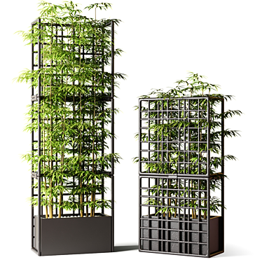 Title: Bamboo Mesh Room Divider 3D model image 1 