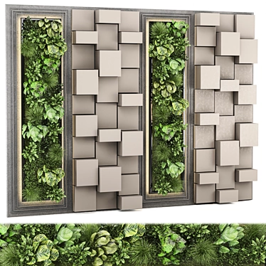 Vertical Indoor Wall Garden Set 3D model image 1 