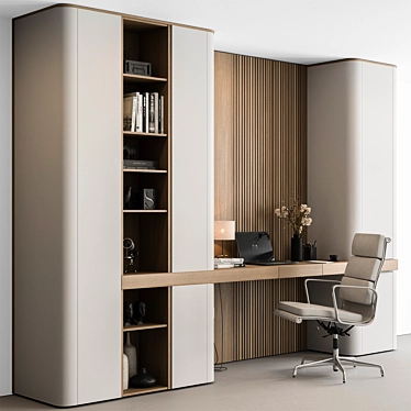 Home Office Furniture Set 3D model image 1 