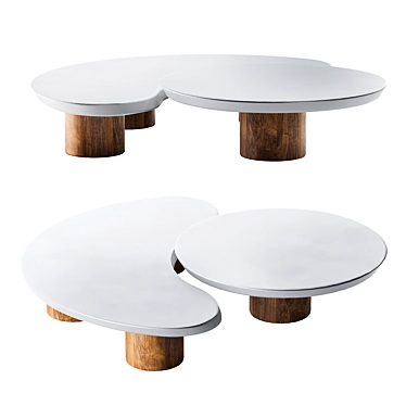 Sleek Réunion Table in Millimeters 3D model image 1 