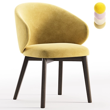 Modern Rounded Chair Design 3D model image 1 