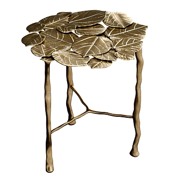 Nymphea Side Table in Luxurious Cast Brass 3D model image 1 