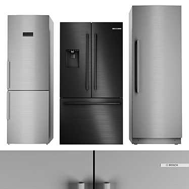 Premium Bosch Refrigerator 3D Models 3D model image 1 