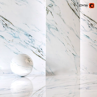 Blue & White Marble PBR	Texture 3D model image 1 