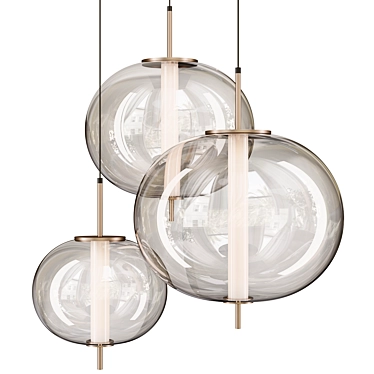 Elegant LED Pendant Lamp 3D model image 1 