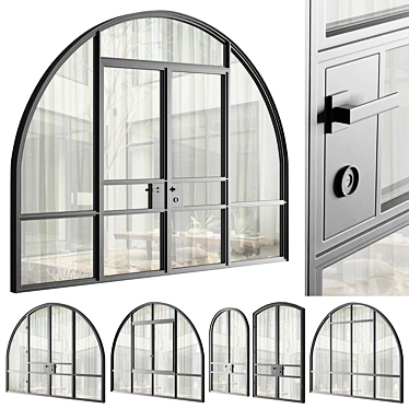 European Window Co Arched Window 3D model image 1 