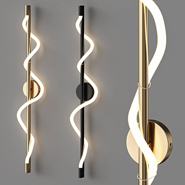 Curved LED Wall Sconce-Lampatron 3D model image 1 