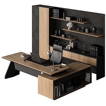 Executive Boss Desk 513 3D model image 1 