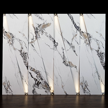 Modern 3D Wall Panel Decor 3D model image 1 