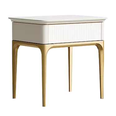 Primo Gold Bedside Table 3D model image 1 