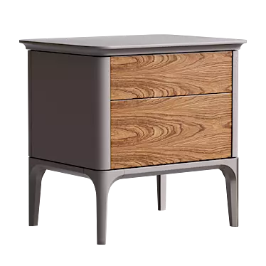 Bosco Bedside Table in Walnut 3D model image 1 