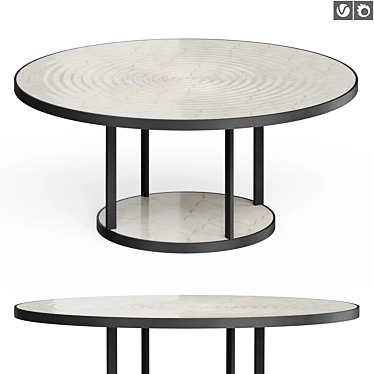 Kreoo Pluvio Marble Square Table 3D model image 1 