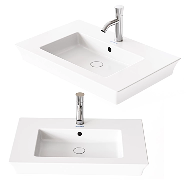 Modern Duravit Washbasin 3D Model 3D model image 1 