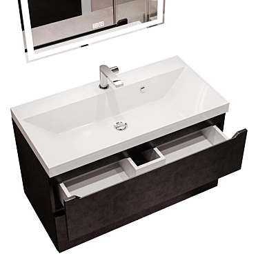 Bathroom Vanity Set, Modern Design 3D model image 1 