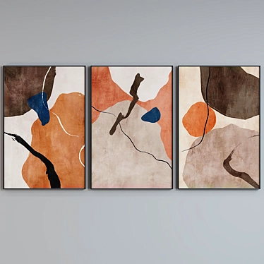  Modern Abstract Picture Frame Set 3D model image 1 