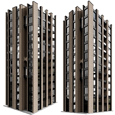 Modern Tower 3D Model Kit 3D model image 1 