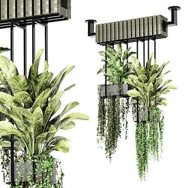 Metal Box Indoor Hanging Plants 3D model image 1 