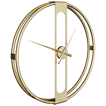 KARE Wall Clock Clip Gold 3D model image 1 