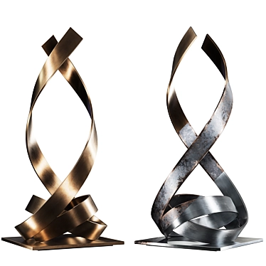 Modern Metal Sculpture Hyldreth Knot 3D model image 1 