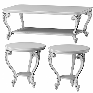 Roberto Giovannini Coffee Table Set 3D model image 1 