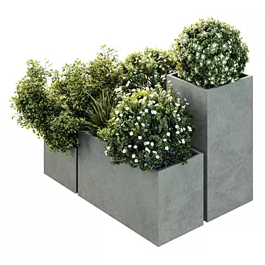 3D Tree and Bush Garden Box, VOL 10 3D model image 1 