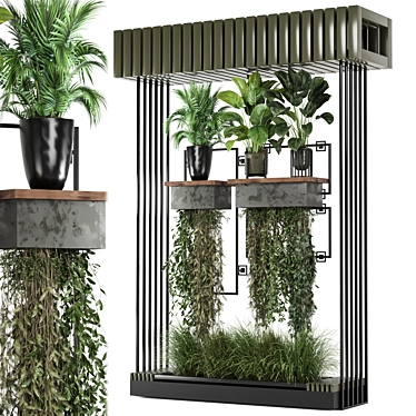 Metal Box Hanging Plants Set 3D model image 1 