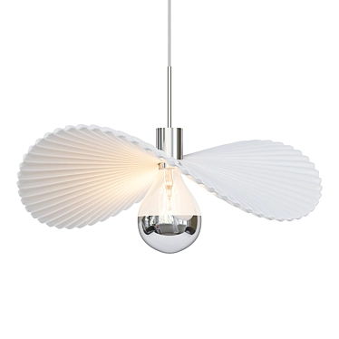 Exquisite Lotus Leaf Pendant Light 3D model image 1 