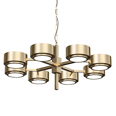 Large Brass Chandelier Markaryd Sweden 3D model image 1 