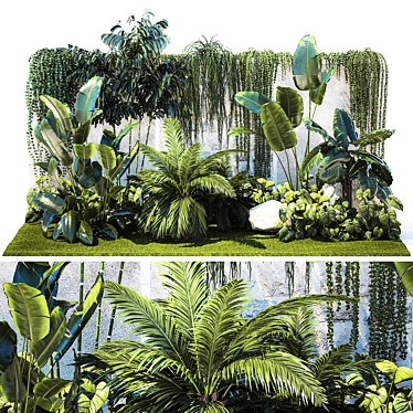 Tropical Oasis Plant Collection 3D model image 1 