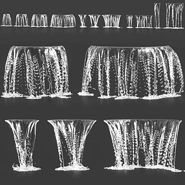 Waterfall Cascading Fountain Nozzles 3D model image 1 