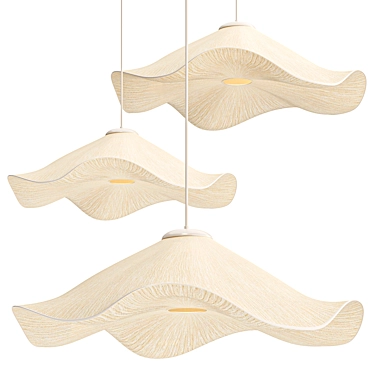 Elegant Caroline Pendant Lamp 3D model image 1 