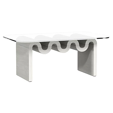 Modern Aria Coffee Table: 60.9x101.6x41.4cm 3D model image 1 