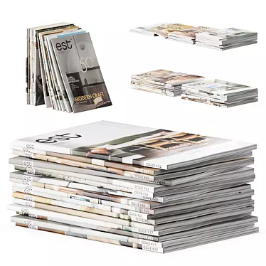 EST Designer Magazines Set 3D model image 1 