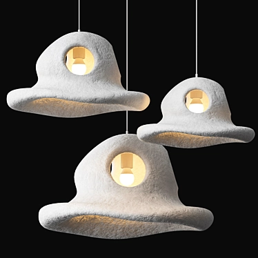 Minimalist Hat Pendant Light 3D model image 1 