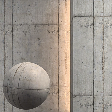 Seamless Concrete Textures Pack 3D model image 1 