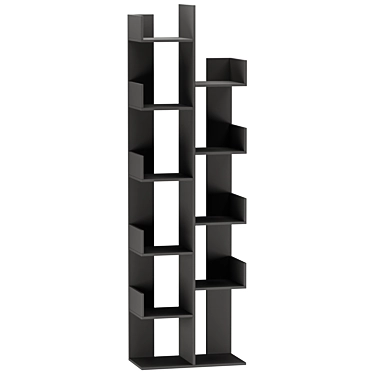 Viris Grey Shelving Unit 3D model image 1 