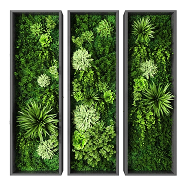 Vertical Garden Wall Art Kit 3D model image 1 