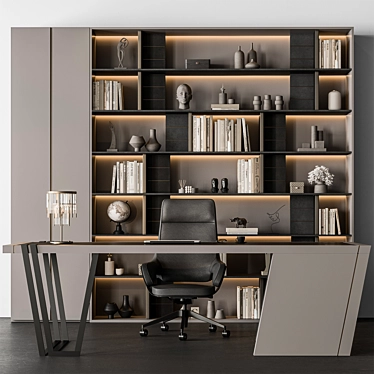 Executive Boss Desk – Modern Office 3D model image 1 