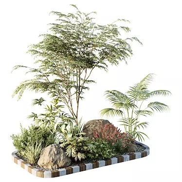 Outdoor Garden Tree Bush Box 3D model image 1 