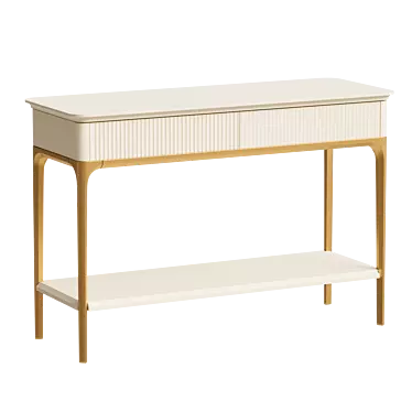 Primo Gold Console with Shelf 3D model image 1 