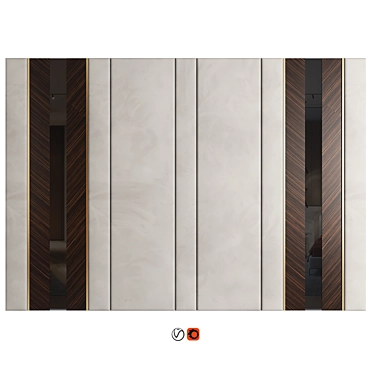 3D Wall Panel Decor Model 3D model image 1 