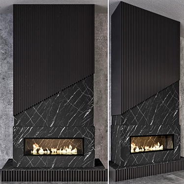  Modern Minimalist Fireplace Design 3D model image 1 