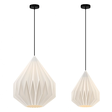 Scandinavian Teardrop Pendant Light 3D model image 1 