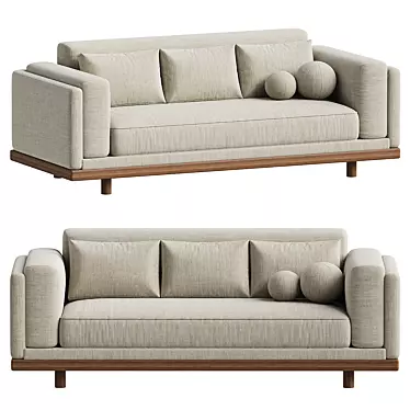 Claymont 79 Sleek Upholstered Sofa 3D model image 1 