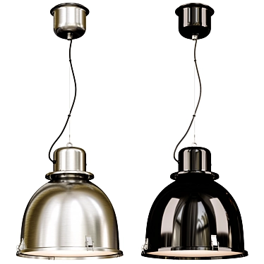 Sleek Stainless Steel Pendant Lamp 3D model image 1 