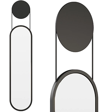 Minimalist Iron Mirror with Original Suspension 3D model image 1 