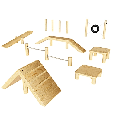 Equipment for dog playgrounds in ECO style