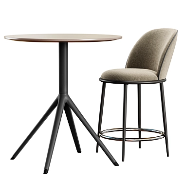 OTX Bar Stool Set Pair 3D model image 1 