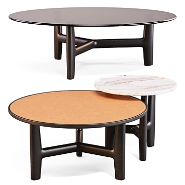 Modern Italian Coffee Table Set 3D model image 1 